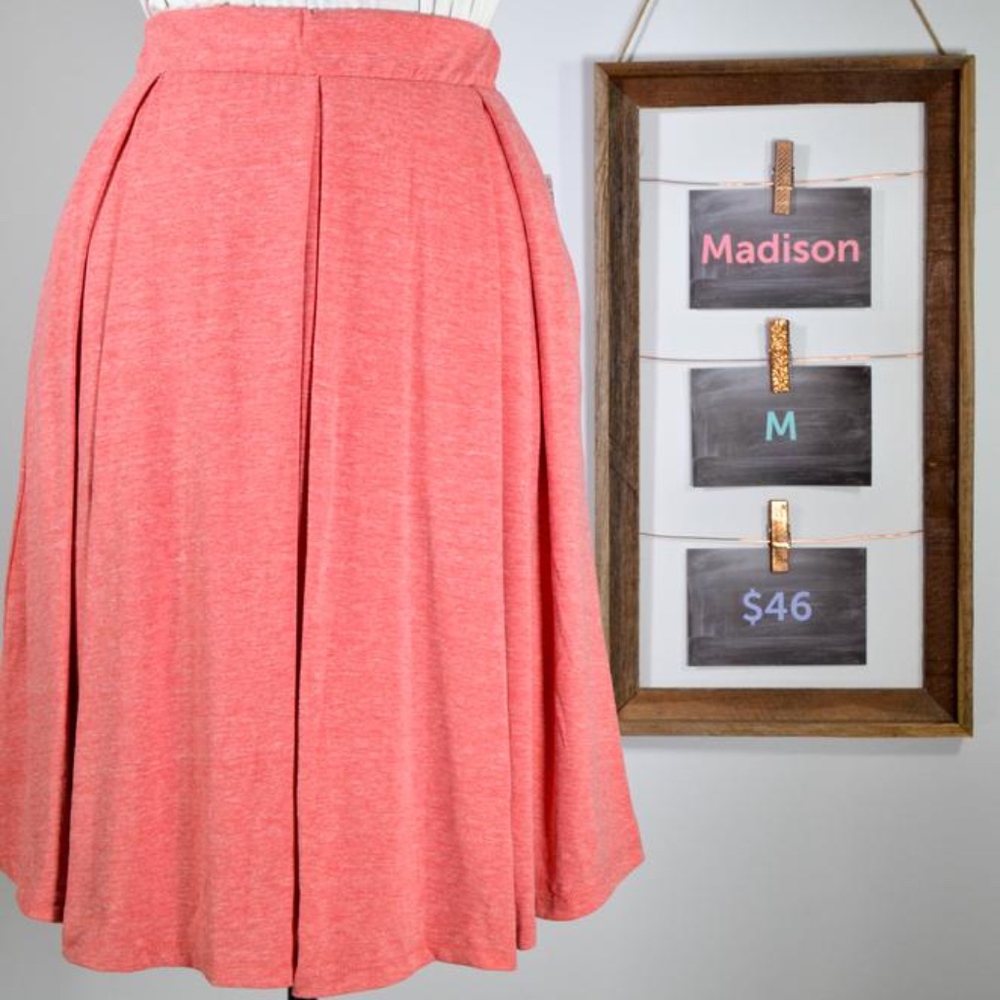 Coral LuLaRoe Madison Skirt